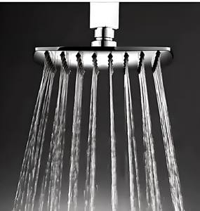 Ducha de Techo Curva de Acero Inoxidable 304 Sin Brazo |   Cabezal de ducha cuadrado para baño con acabado cromado, tamaño 8 x 8 pulgadas - Product Image 2