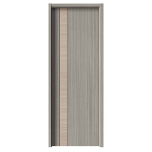 Puerta de PVC con Chapa de Madera WPC de Alta Calidad, Diseño Minimalista, Acabado Impermeable, para Interiores, Dormitorio, Comedor, Villa, Entrada, ODM/OEM - Product Image 2