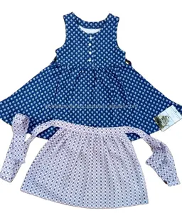 100% Baumwolle Inter lock Allover bedrucktes Baby kleid, hochwertiges Baby kleid aus Baumwolle