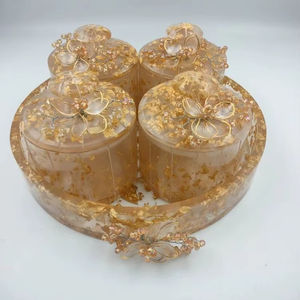 กระปุกเรซิ่นอีพ็อกซี่ทำมือพร้อมฝาปิด สำหรับเก็บของ จัดเก็บเครื่องประดับ ขนม ของใช้ในครัว และของตกแต่งบ้าน ของขวัญ - Product Image 1