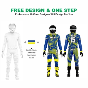 Traje de Motocross para Hombre de Alta Calidad en Tela de Nailon y Poliéster, Nuevo Diseño Vintage con Impresión por Sublimación en Color Neón, Jersey y Pantalones para Carreras MX - Product Image 2