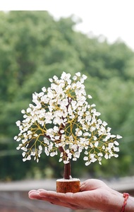 Pot de fleurs décoratif en bois fait main avec 300 perles de quartz cristal, thème mascotte, étanche, vente en gros AMAYRA CRYSTALS - Product Image 4