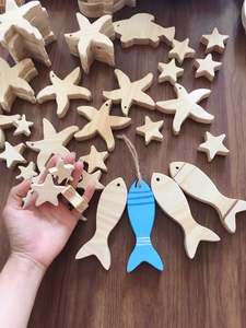 Juego de juguetes de animales de madera natural Juguetes educativos Montessori ecológicos para niños Formas artesanales para Artes y manualidades - Product Image 5