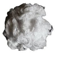 Fibre de polyester PET recyclée, blanche, légère, pour textile de maison, lavable, en fibres courtes, ignifuge, siliconée creuse