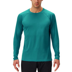 Chemise de compression à manches longues pour homme avec logo personnalisé, idéale pour la gym, le surf et la plongée, couleur orange, séchage rapide, extensible, haute performance - Product Image 5