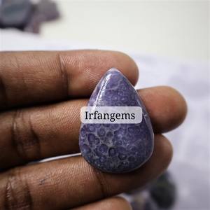 Lot de pierres précieuses en agate de raisin 100% naturelle, cristal de quartz rose, taillées ovales, faites à la main, pour la fabrication de bijoux, prix de gros - Product Image 3