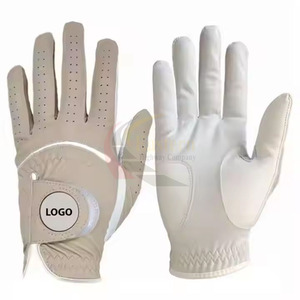 Men's Genuine Cabretta Leather Golf <b>Gloves</b> Breathable and Stretchable PU Material Sheepskin Inspired Sports Applicable - Product Image 1