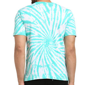 <b>Tie</b> Dye Short Sleeve O Neck Men's T-Shirt Regular Fit Jersey <b>Knitted</b> Casual Breathable Quick Dry Mint White Solid Made 100% - Product Image 5