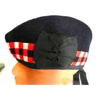 Chapeau Glengarry personnalisé à motifs / Casquette Balmoral personnalisée à motifs pour usage cérémoniel, Chapeau Glengarry de majorette des Highlands écossais