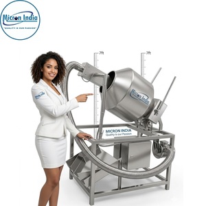 Industrial Electric Drum Roaster Machine Stainless Steel Micron India 440V 100kg/hr Plastic SS304/316 for Nuts Seeds Grains - Product Image 6