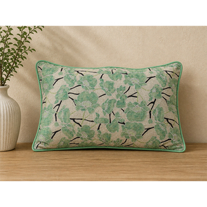 Premium Linen Embroidered Cushion <b>Cover</b> | Decorative Floral <b>Throw</b> Pillow <b>Cover</b> for <b>Sofa</b>, Living Room & Home Decor - Product Image 2