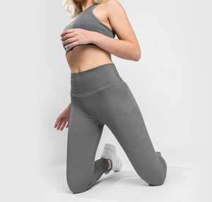 Leggings Deportivos de Patchwork 100% Nylon, Cintura Alta Elástica, Estiramiento en Cuatro Direcciones, Diseño Estampado, Control de Abdomen, Efecto Lifting para Yoga - Product Image 4