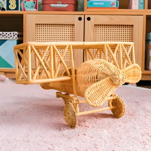 Petit avion en rotin pour enfants, jouet écologique, modèle d'avion miniature, vente en gros d'avions miniatures - Product Image 6