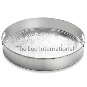 High Quality <b>Serving</b> Tray Popular Creative Metal Leafy Design <b>Serving</b> Tray <b>Set</b> with Handles Handmade <b>Dishes</b> & Plates Tray - Product Image 2