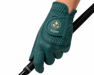 Gants de golf verts personnalisés avec logo, en PU de haute qualité, respirants, en cuir synthétique tendance, fabricant OEM/ODM - Product Image 2