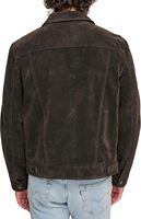 Blouson Bomber en Cuir pour Homme, Col Rabattu en Toile, Fermeture Éclair, Coupe-Vent, Écologique, Bleu Clair, Idéal Printemps