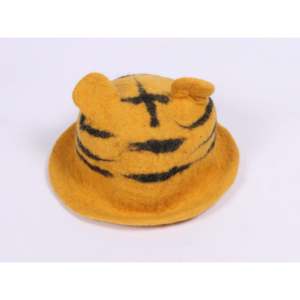 Chapeau en feutre à rayures de tigre, visière élégante avec motif unique - Product Image 1