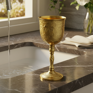 Elegant Solid Brass <b>Goblet</b> Handmade Cup | Antique Engraved Chalice Medieval Style Decorative Drinkware Home Table Decor Gift - Product Image 4