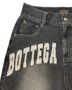 Trendy Men's Denim Jorts Wide Leg Streetwear Jean Shorts OEM Apparel Factory - Product Image 3