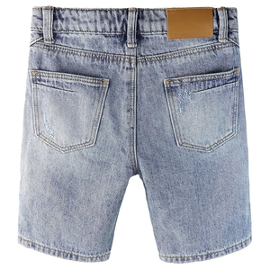 OEM Acid Wash Denim Jorts Unisex Streetwear Baggy Vintage Cotton Custom Print Summer Casual Woven Mid Shorts Wholesale - Product Image 3