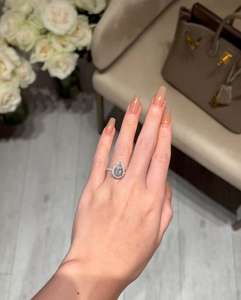 3.5 Carat Pear Cut Diamond <b>Solitaire</b> Engagement <b>Ring</b> for Women | IGI Certified Gold Wedding <b>Ring</b> | Luxury Bridal for Anniversary - Product Image 4