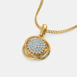 Collar con Colgante de Diamantes Cultivados en Laboratorio en Forma de Espiral Dorada - Product Image 4
