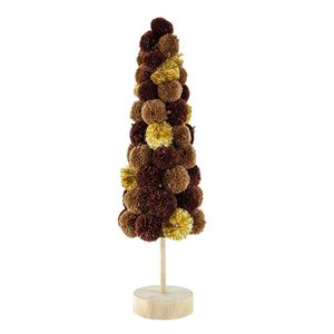 Albero di Natale Multicolore 17x17x51 cm per Decorazioni da Tavolo, Ideale per Caffè e Ambientazioni Natalizie - Product Image 1