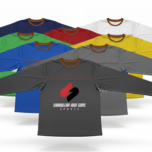 <b>Men</b> Casual Long Sleeve T <b>Shirt</b> Plain Cotton Polyester Comfortable Lightweight Full Sleeve Daily Wear Fashion Basic Tee Wholesale - Product Image 3