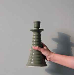 Portavelas de Cerámica en Espiral, Decoración para el Hogar, Estilo Escandinavo, Hecho a Mano, Ecológico, Estético - Product Image 6