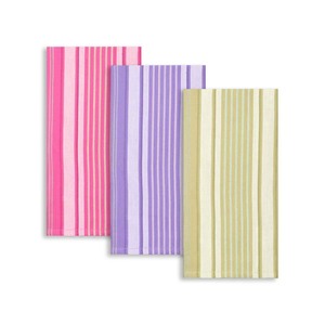 Serviettes de cuisine modernes à rayures teintes en fil, en provenance d'Inde, couleur rose, pour usage en cuisine, au meilleur prix - Product Image 6