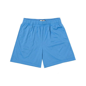 Shorts de sport décontractés pour hommes, noirs, en mesh, avec logo sur le devant, éco-responsables, taille élastique, respirants - Product Image 6