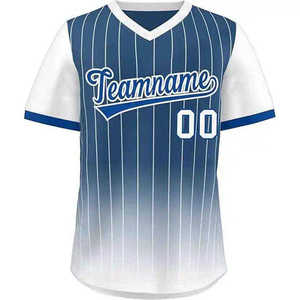 เสื้อเบสบอลผู้ชายแบบสั่งทำพิเศษ ผ้าโพลีเอสเตอร์ 100% ระบายอากาศได้ดี แขนสั้น ไร้ตะเข็บ ชุดกีฬา - Product Image 5