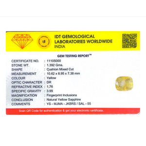 Premium 6.96 Carat Oval Cut Yellow Sapphire Loose Gemstone for Fine Jewelry - Product Image 4