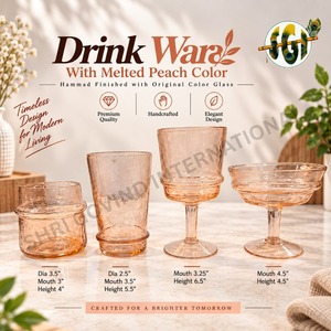 Ensemble de verres à cocktail Highball réutilisables en verre violet finition Hammad, fabriqués à la main, 4 pièces - Product Image 2