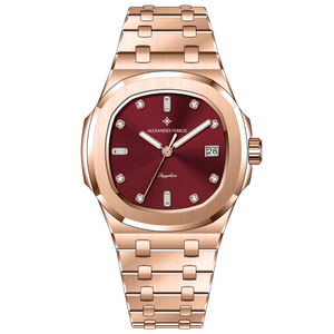 Reloj de Pulsera para Mujer Alexander Ferros 6152R/03 con Cierre Oculto de Botón, Acero Inoxidable, Cristal de Zafiro, Movimiento de Cuarzo, 33 mm, Resistente al Agua 50 m - Product Image 1