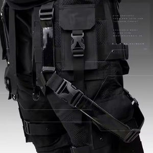 Pantalon cargo techwear pour homme, joggers tactiques multi-poches, sangles à boucle, pantalon urbain, hip hop, Harajuku, cyberpunk, streetwear - Product Image 5