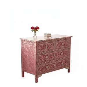 ILAHI's Bone Inlay Drawer Modern Design Agate Detailing <b>Storage</b> Portable Home Furniture - Product Image 1