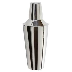 Herramienta de bar moderna para preparar cócteles con acabado en plata, cobre y negro - Product Image 1