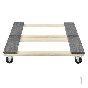 2 Confezioni di Carrelli per Mobili Resistenti con Capacità di Carico di 450 kg, 45,7 cm x 76,2 cm, Ruote Girevoli in PP da 20,3 cm x 7,6 cm, per Spostamento Mobili in Legno Duro - Product Image 1