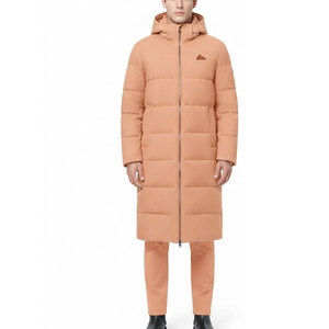 Trending Hooded Long <b>Bench</b> <b>Coat</b> Men's Warm Winter Waterproof Jacket Casual Outerwear Lightweight Customizable Polyester/Nylon - Product Image 1