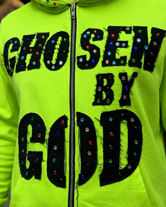 Sudadera con Capucha y Cremallera para Hombre, Hecha a Medida, con Logotipo Bordado en Verde en la Parte Delantera, Corte Holgado, Transpirable, 100% Algodón - Product Image 5