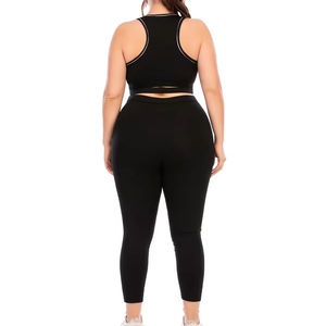 Conjunto de Yoga para Mujer al por Mayor de Alta Calidad, Ajustado, Transpirable, con Sujetador Deportivo y Leggings de Cintura Alta con Logotipo Frontal, Ropa Deportiva de Verano - Product Image 3
