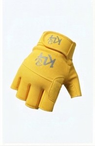 KLTW INT'L Leather <b>Half</b> Finger Breathable Non <b>Slip</b> Padded Workout Gloves Adjustable Wrist Strap Weight Lifting All Seasons - Product Image 2