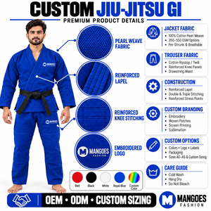 ชุดยูโด BJJ สำหรับผู้ใหญ่ ได้รับการรับรองจาก IBJJF ผลิตจากผ้าฝ้าย 100% ผ้ากันหด น้ำหนักเบา ระบายความชื้นได้ดี - Product Image 6