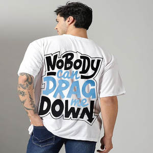 Camiseta personalizada de gran tamaño con hombros caídos para hombre, camiseta de manga corta 260 Gsm, camiseta serigrafiada lista para enviar - Product Image 5