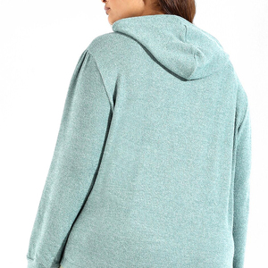 Sweat à capuche oversize personnalisé avec logo en polaire pour femme, pull uni imprimé, sweats à capuche et sweat-shirts grande taille pour femme - Product Image 4