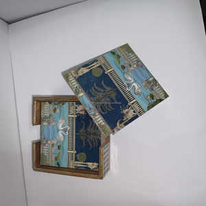 Ensemble de sous-verres en MDF de qualité supérieure avec support, lot de 6 pièces avec des motifs uniques, sous-verres pour café, thé, bière, mugs, de Muawiyah Handicraft - Product Image 3