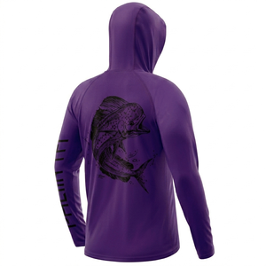 Hoodie de pêche haute performance UPF 50+ Protection solaire Séchage rapide Vêtements de pêche d'extérieur Logo personnalisé Manches longues - Product Image 1