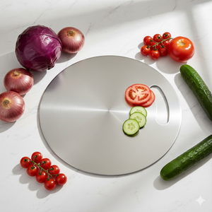 Planche à découper multifonctionnelle en acier inoxydable, simple et élégante, très vendue, pour la maison, l'hôtel et la cuisine. - Product Image 5
