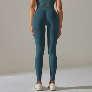 Leggings tricotés sur mesure pour femmes, taille haute, respirants, légers, séchage rapide, tissu 300g, pour la gym et le fitness, vente en gros - Product Image 6